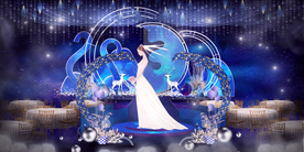 蓝色系婚礼设计背景