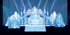 蓝色系婚礼设计背景