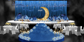 蓝色系婚礼设计背景