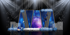 蓝色系婚礼设计背景