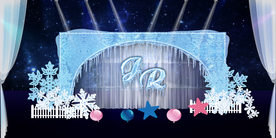 蓝色婚礼 蓝金色婚礼 深蓝色婚