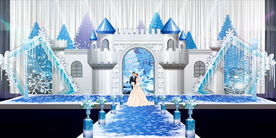 蓝色系婚礼设计背景