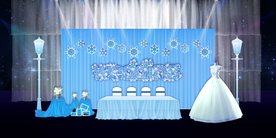 蓝色系婚礼设计背景