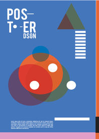 几何拼接创意海报图案