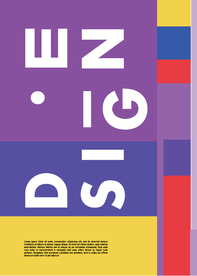 几何拼接创意海报图案