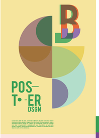 几何拼接创意海报图案