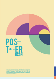 几何拼接创意海报图案