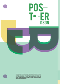 几何拼接创意海报图案