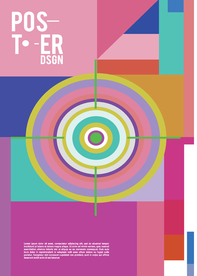 几何拼接创意海报图案