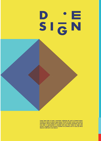 几何拼接创意海报图案