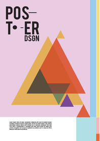 几何拼接创意海报图案