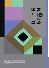 几何拼接创意海报图案