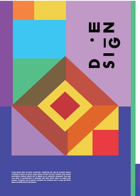 几何拼接创意海报图案