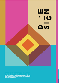 几何拼接创意海报图案