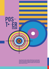 几何拼接创意海报图案