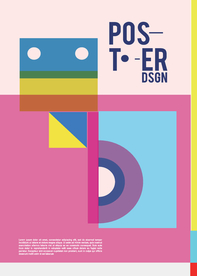 几何拼接创意海报图案