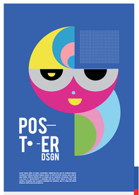 几何拼接创意海报图案