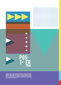 几何拼接创意海报图案