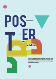 几何拼接创意海报图案