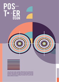 几何拼接创意海报图案