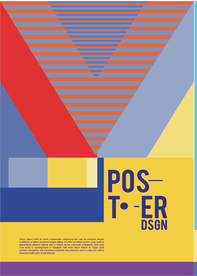 几何拼接创意海报图案