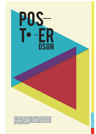 几何拼接创意海报图案