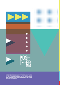 几何拼接创意海报图案