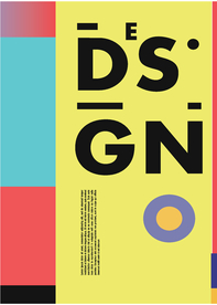 几何拼接创意海报图案