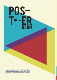 几何拼接创意海报图案