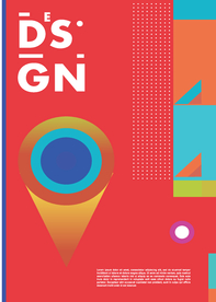 几何拼接创意海报图案