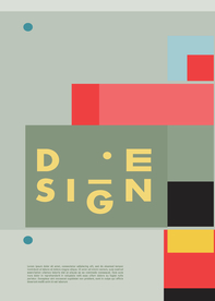 几何拼接创意海报图案