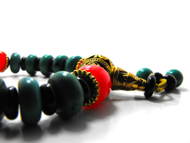 佛珠绿松石蜜蜡手链