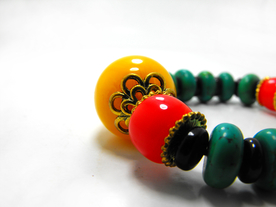 佛珠绿松石蜜蜡手链