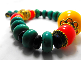 佛珠绿松石蜜蜡手链