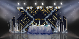 蓝色系婚礼设计背景