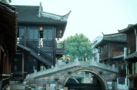 江南水乡运河园林图片