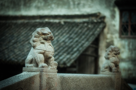 江南水乡运河园林图片