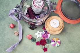 纽扣衣扣锁扣针线图片