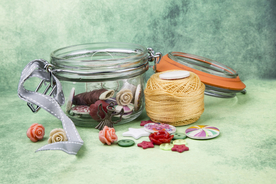 纽扣衣扣锁扣针线图片