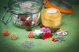 纽扣衣扣锁扣针线图片