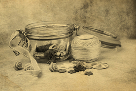 纽扣衣扣锁扣针线图片