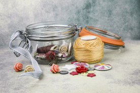 纽扣衣扣锁扣针线图片