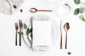 高级西餐餐具菜单