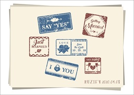 爱意 邮戳手绘稿