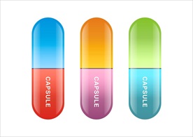 矢量胶囊效果图样机素材