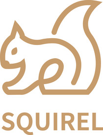 松鼠动物剪影线描简笔画