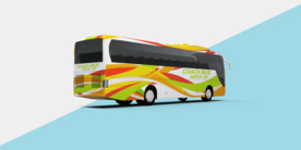 大巴车身广告样机