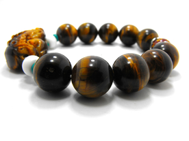 虎睛石貔貅佛珠手链