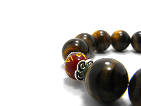 虎睛石貔貅佛珠手链