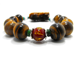 虎睛石貔貅佛珠手链